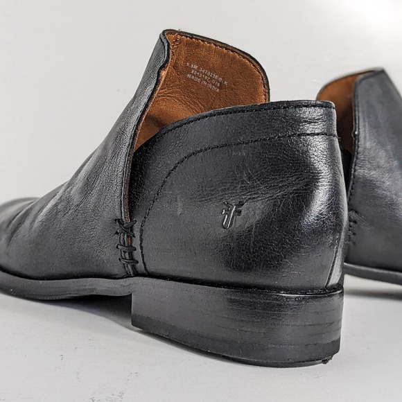 Frye Shootie Elyssa Leather Ankle Booties Low Heel Comfort Shoe Black Size 9.5 - Picture 4 of 14